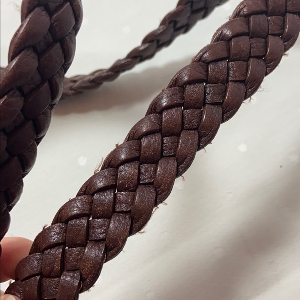 Auth Brighton Braided Handle Pebble Leather Purse - Picture 10 of 16